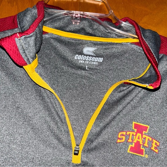 Iowa state cyclones gray pullover shirt size Large L 1/4 zip jacket - Picture 2 of 4